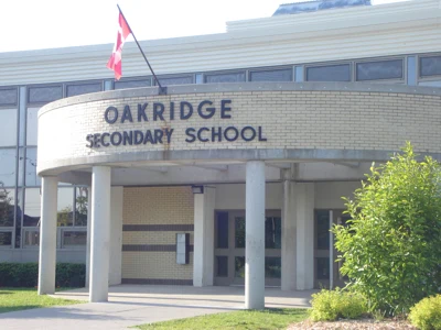 Oakridge Secondary School entrance, London, Ontario